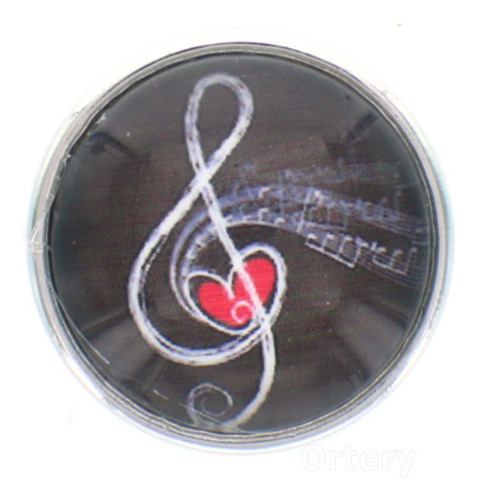 18 Mm Boton Snap Encanto Intercambiabl Joyeria Love Music