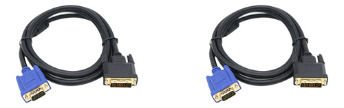 Cable Adaptador: 2 Cables Dvi A Vga, Vga, Macho A Macho, Hd