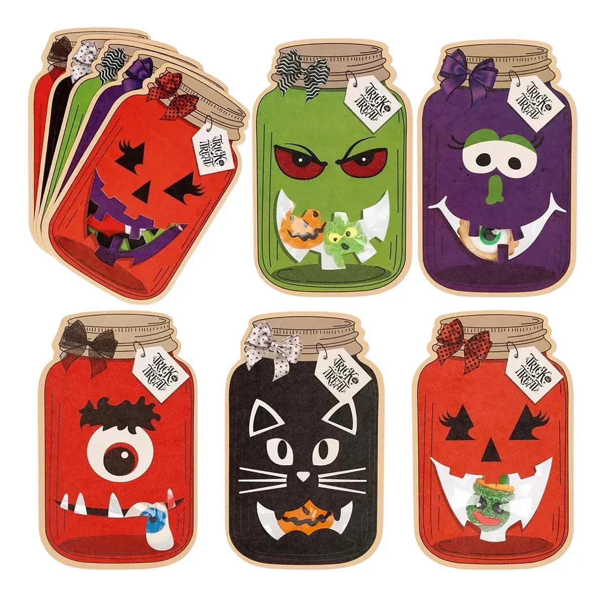 Kit 50pz Dulces Bolsas Día de la fiesta de Halloween para los niños.BEAFOUA