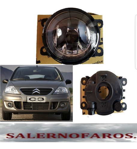 Imagen 4 de 8 de Juego Faro Auxiliar Peugeot 207 C3 2008 / 2013 Con Lamparas