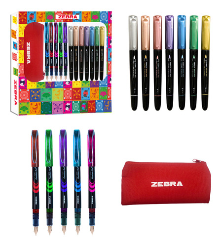 Zebra Lettering & Color Incluye 12 Pzas + Lapicera De