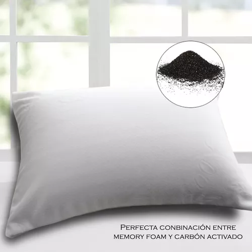 Almohada Ortopédica Memory Foam Carbón Activado Tipo Baja