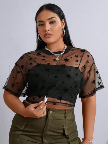 Blusa transparente con estrellas sale