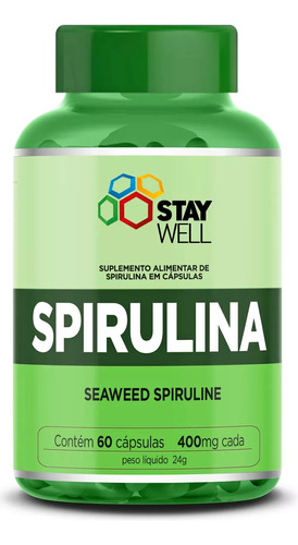  Stay Well Spirulina 100% Pura 1100mg Na Dose - Matéria Prim