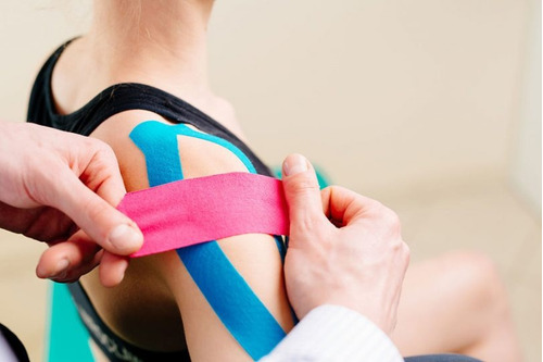 Fita Elástica Adesiva Sports Kinesio Tape Bandagem Rosa Azul Cor Verde