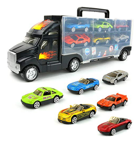 Autos De Juguete  Big Mo's Toys Transport Car Carrier Truck