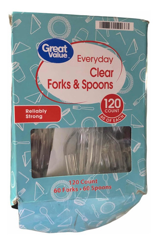 Great Value Set De Tenedores Y Cucharas 120 Piezas