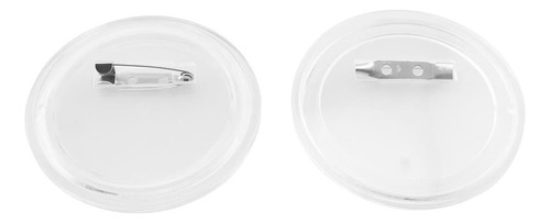 Zyamy 12pcs Botón Acrílico Insignia Con Pin Pulgada Clear En