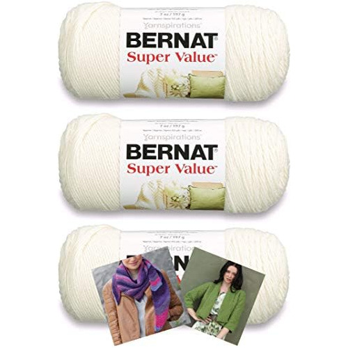 Super Value Yarn, 3pack, Natural With 2 Patterns (hilo ...