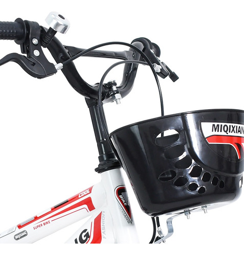 Bicicleta Infantil Rodada 14 Canastilla Y Ruedas De Apoyo Rojo - Blanco 14 "