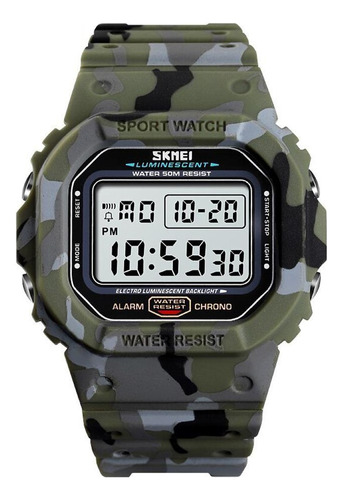 Reloj Skmei Digital 1471 para hombre - Verde camuflaje