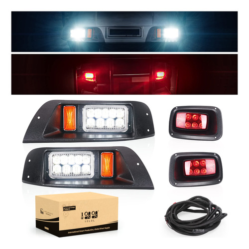 Kit Faro Delantero Led Luz Trasera Para Carrito Golf Ezgo Ga