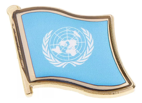 Insignias De Metal, Bandera, Insignia De Las Naciones Unidas