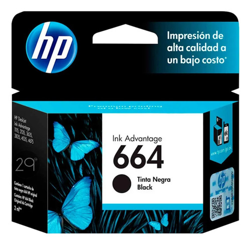 Cartucho Hp 664 Negro Original Para 2135 2675 3775 3787