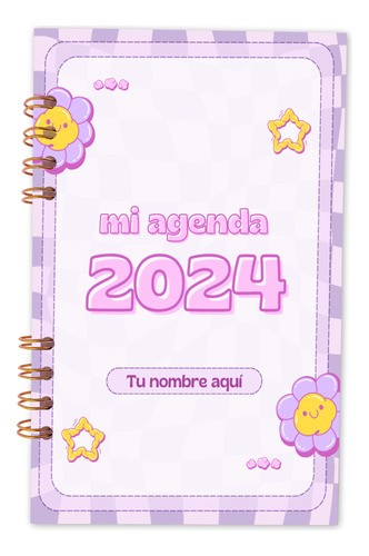 Agenda Diaria Personalizable 2024 Con Stickers 