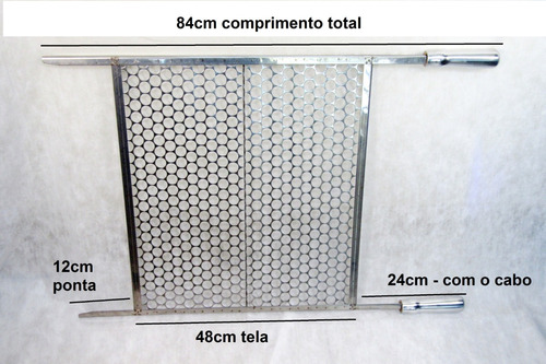 Grelha Moeda Churrasqueira Profunda Até 83cm  Varias Largura