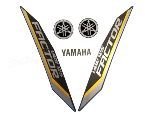 Kit Adesivos Compatível Ybr 125 Factor 2012 Preta 10445 Cor YAMAHA YBR 125 FACTOR 2012 PRETA