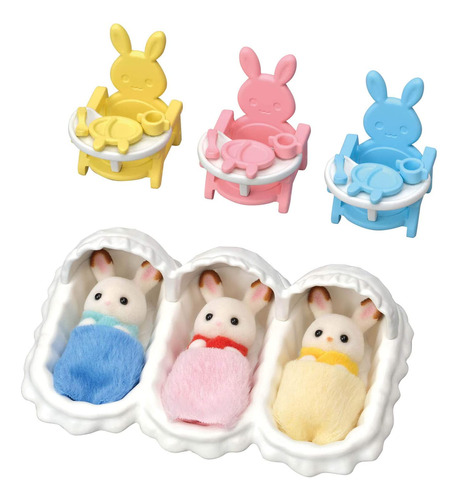 Set De Juegos Para Casas De Muñecas Calico Critters Triplets