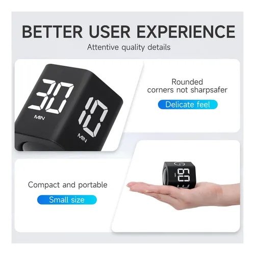 Exily Pomodoro Timer 1,5,10,30,60 Minutos Preestablecido,