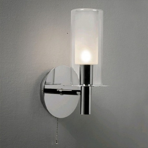 Imagen 2 de 5 de Aplique Dabor Dopio Cromado Con Tulipa Cristal / Nexo