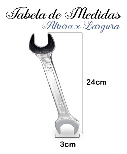 Imagem 6 de 6 de Chave Fixa 27x32mm Uso Doméstico Pequenos Consertos 123útil