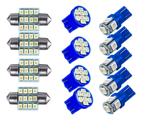 Juego De 13 Bombillas Led Para Domo Interior, Color Azul