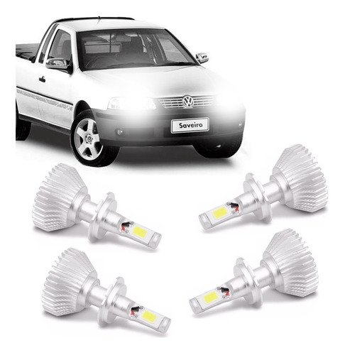 Kit Lâmpada Led Saveiro G3 Alto E Baixo H7 H1 2003 2004 2005