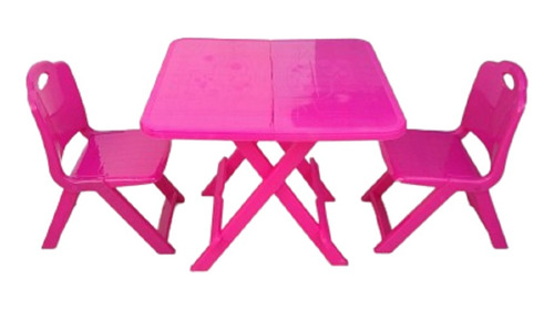 Mesa Y 2 Sillas Plegable Plastico Niños Infantil Niño Niña