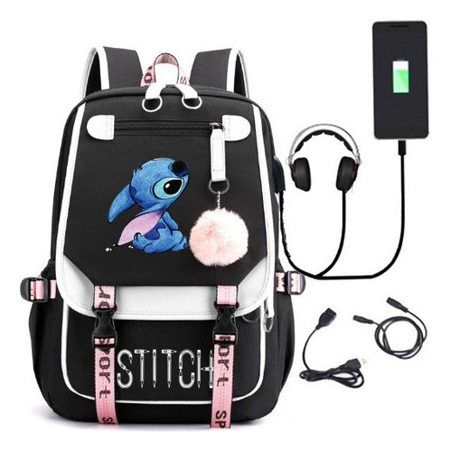 Mochila De Estudiante Recargable Por Usb, Mochila Escolar