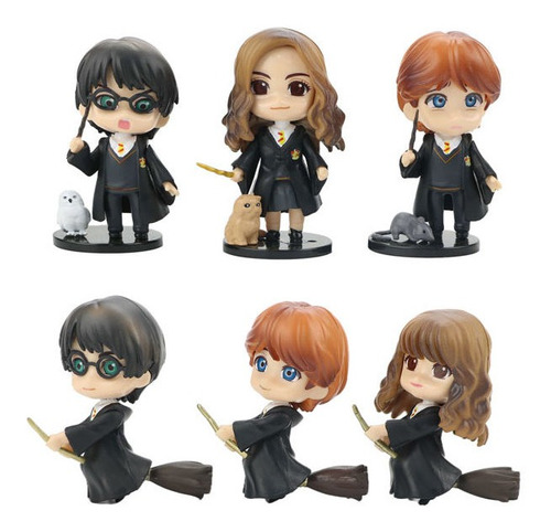 Harry Potter Hermione Ron Colección 6 Figuras En Bolsa