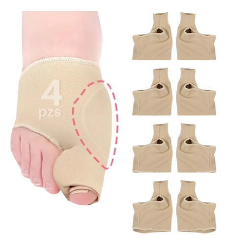 4 Corrector Ortopédico Juanete Pie Protector Hallux Valgus F