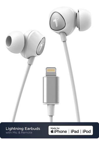 Audífonos Encased, Conector Lightning/microfono/plateado