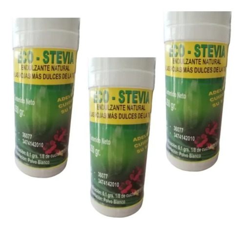 Eco Stevia Boliviana Natural 250gr Pack 3 Unidades