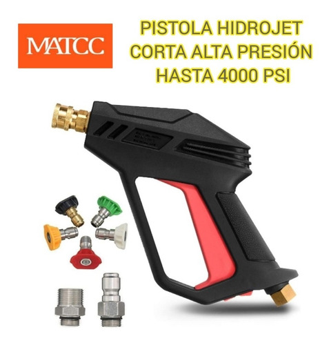 Pistola Hidrojet Corta Alta Presión 