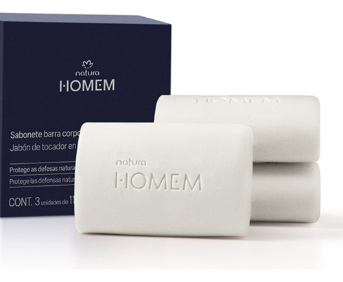 Jabón En Barra Natura Homem Caja X 3 Unid 110g C/u
