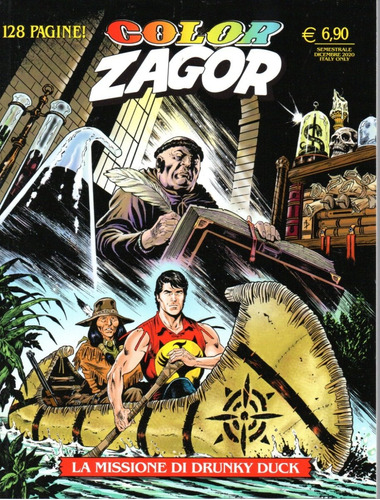 Color Zagor N° 12 - La Missione Di Drunky Duck - 132 Páginas Em Italiano - Sergio Bonelli Editore - Formato 16 X21 - Capa Mole - 2020 - Bonellihq Cx113 B23