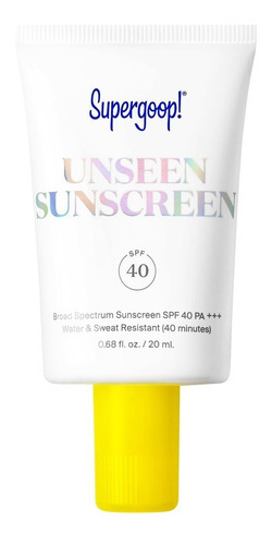 Unseen Sunscreen Spf 40 Supergoop! Mini Protector Solar