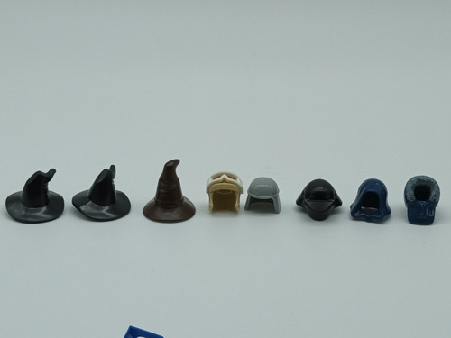 Lego Lote 8 Sombreros Cascos Accesorio Para Minifigura