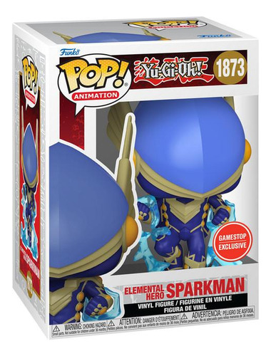 Funko Pop Elemental Hero Sparkman #1873 Gamestop Yu-Gi-Oh