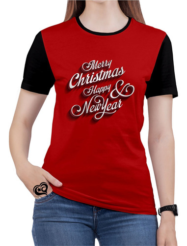 Camiseta De Ano Novo E Natal Feminina Blusa Reveillon