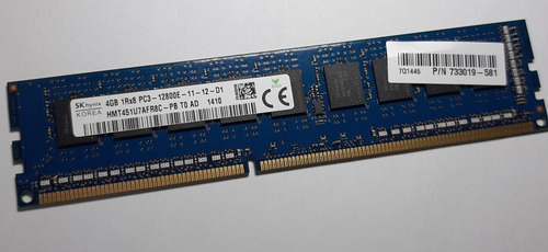 Imagem 1 de 4 de Memória 4gb 1rx8 Pc3 12800e-11 - Ddr3 Ecc Udimm - Sk Hynix
