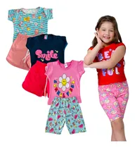 Comprar Kit De Roupas De Verão Menina 3 Conjuntos 6 Peças