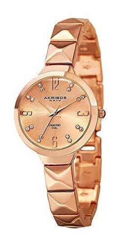 Reloj De Mujer Akribos Xxiv Con Diamantes Auténticos - Ak793