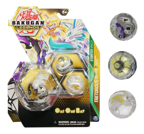 Set Bakugan Evolutions X3 Transformable Spin Master Original