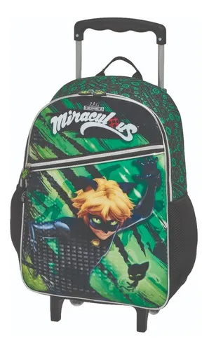 Mochila De Rodinhas Miraculous Cat Noir Claws Out Pacific Cor