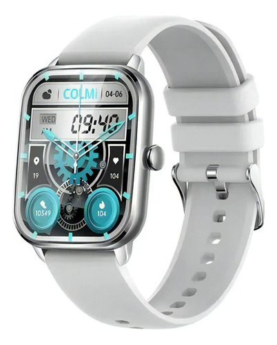 Reloj Smartwach Colmi C61, pantalla de llamadas/mensajes 1.9, color negro, correa, color gris