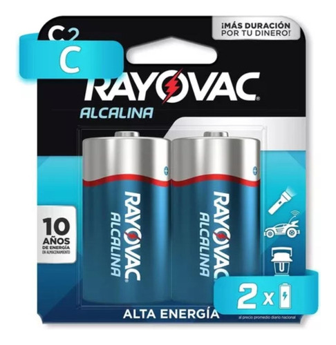 Pilas Alcalinas Rayovac Tamaño C Blister X 2