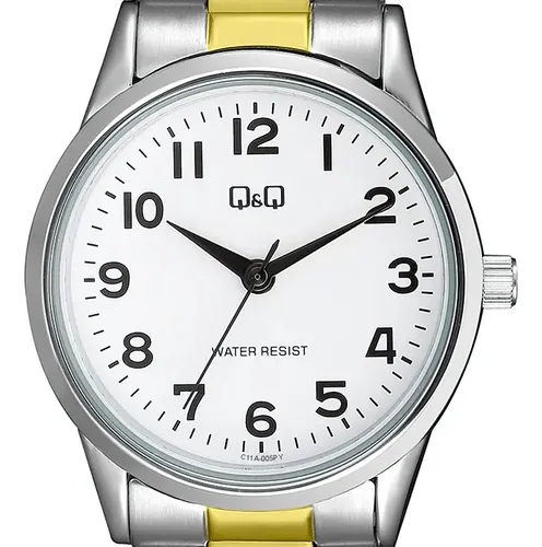 Reloj De Mujer Q&q Elegante Plateado Con Dorado C11a-005py Plateado Con Dorado Plateado Blanco