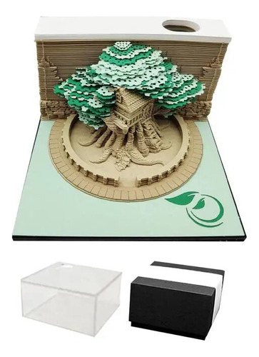 Bloc De Notas 3d Con Forma De Árbol, Escultura De Árbol Desg