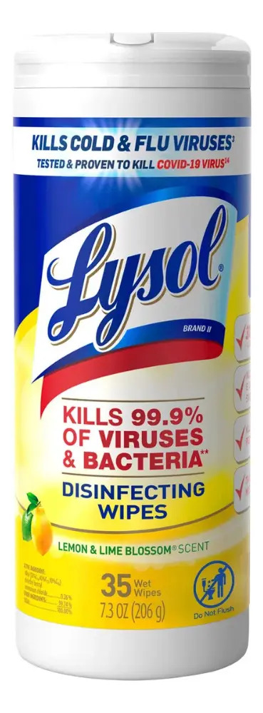 Lysol® Toallitas Desinfectantes para Superficies Citrus 80pz